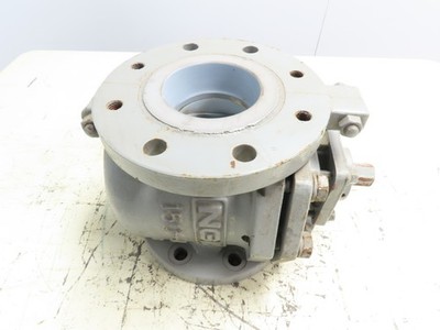 NGK 150-4 Ceramic Lined Chemical Plug Valve 4'' Flanged 150# Corrosion Resistant