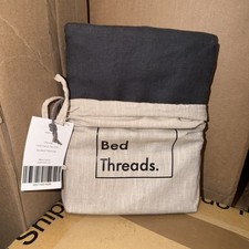 Bed Threads 100 French Flax Linen Standard Pillowcase In Charcoal