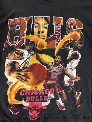90s Chicago Bulls Pippen, Jordan, Rodman Vintage Rap Tee (XL) | eBay