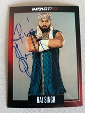 RAJ SINGH signed 2022 IMPACT 20  autographed card Wrestling TNA