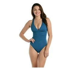 La Blanca Swimsuit Women Size 12 Island Goddess Multi-Strap Cross-Back One Piece