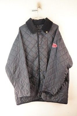 John Partridge Mens Quilted Black Button Jacket Coat Pockets Size L Outdoors
