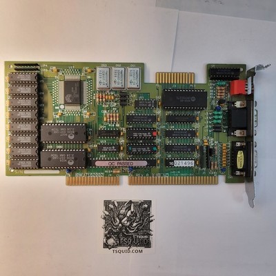 Oak Technology VGA Card OTI037C 8-bit ISA Video Graphics Controller UVD-16