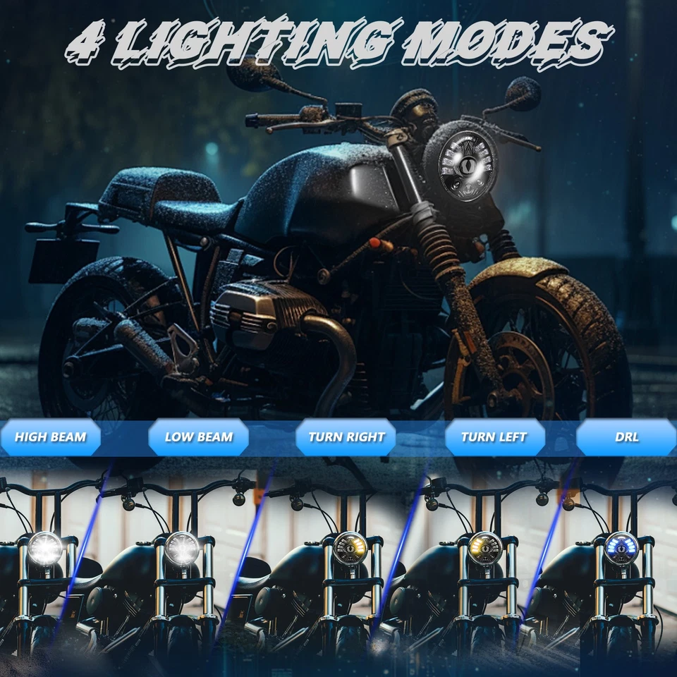 Par de faros LED de vidrio de 5,75" pulgadas para Rolls-Royce Silver Wraith II 1977-1980 Foto 4 de 4