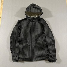 Burton Dryride Striped Herringbone Snowboard Jacket Hooded Full Zip Size S