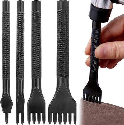 MINGZE DIY Neue Lederhandwerk Werkzeug, Diamant Schnürung Stitching Meißel Set Lederhan