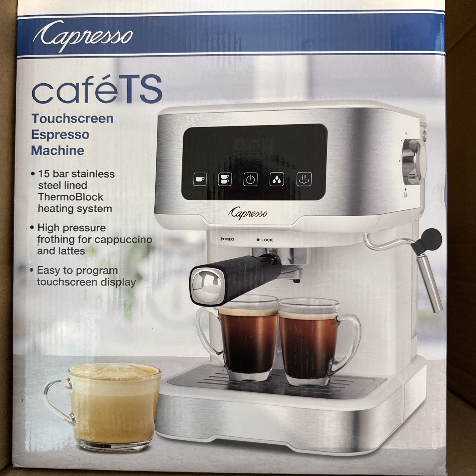 Capresso Caf&eacute; TS Touchscreen Espresso Machine, 50 ounces,Si