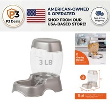 Elegant Automatic Pet Feeder for Dogs  Cats - 6 lbs Capacity, 3 Sizes Available