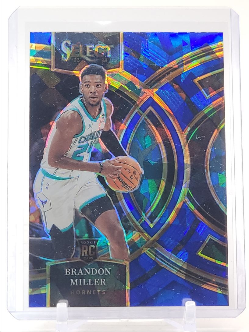 BRANDON MILLER 2023-24 SELECT PREMIER ROOKIE BLUE CRACKED ICE PRIZM RC Q3387