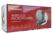 MASINGO 2 Wireless Karaoke Microphones w/ Integrated BT Receiver Open Box 