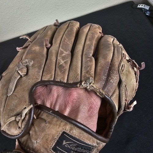 Ted Williams Flex Action Baseball Glove Leather RHT Sears Roebuck Broken in 1960 - Picture 11 of 16