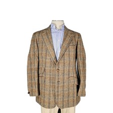 Vintage Harris Tweed Half Lined Plaid Sports Coat 42