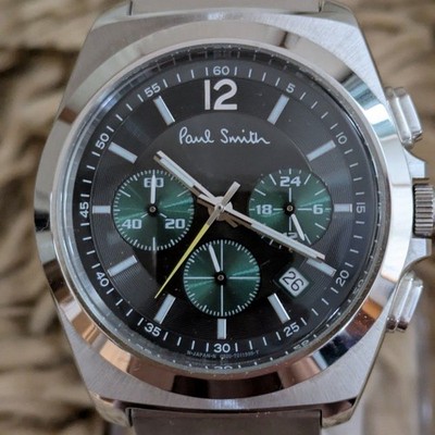 Paul Smith Final Eyes Chronograph Quarzuhr schwarzes Zifferblatt aus Japan