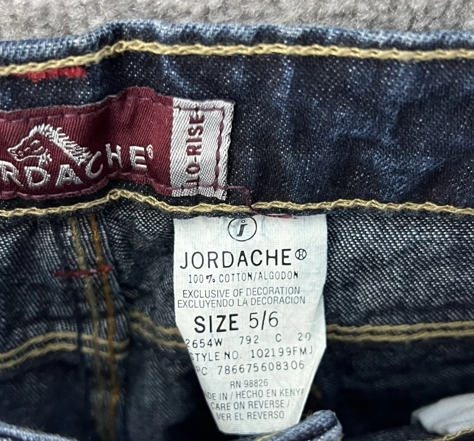 Jordache Low Rise Bootcut Jeans Womens Juniors Size 5/6 Blue Button Fly New - Image 4 of 4