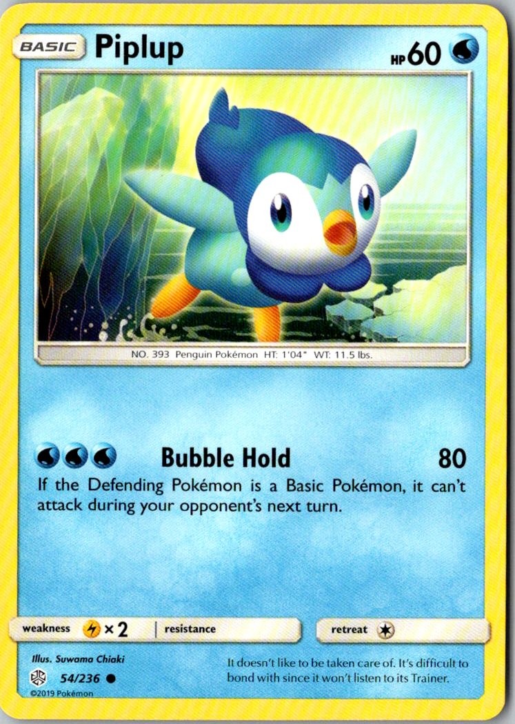 Piplup Pokemon Cosmic Eclipse 54/236 LP