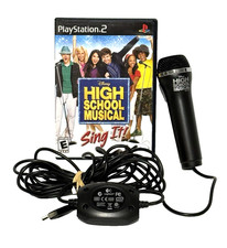 Disney High School Musical Sing It PS2 CIB Karaoke Mic Clean Disc