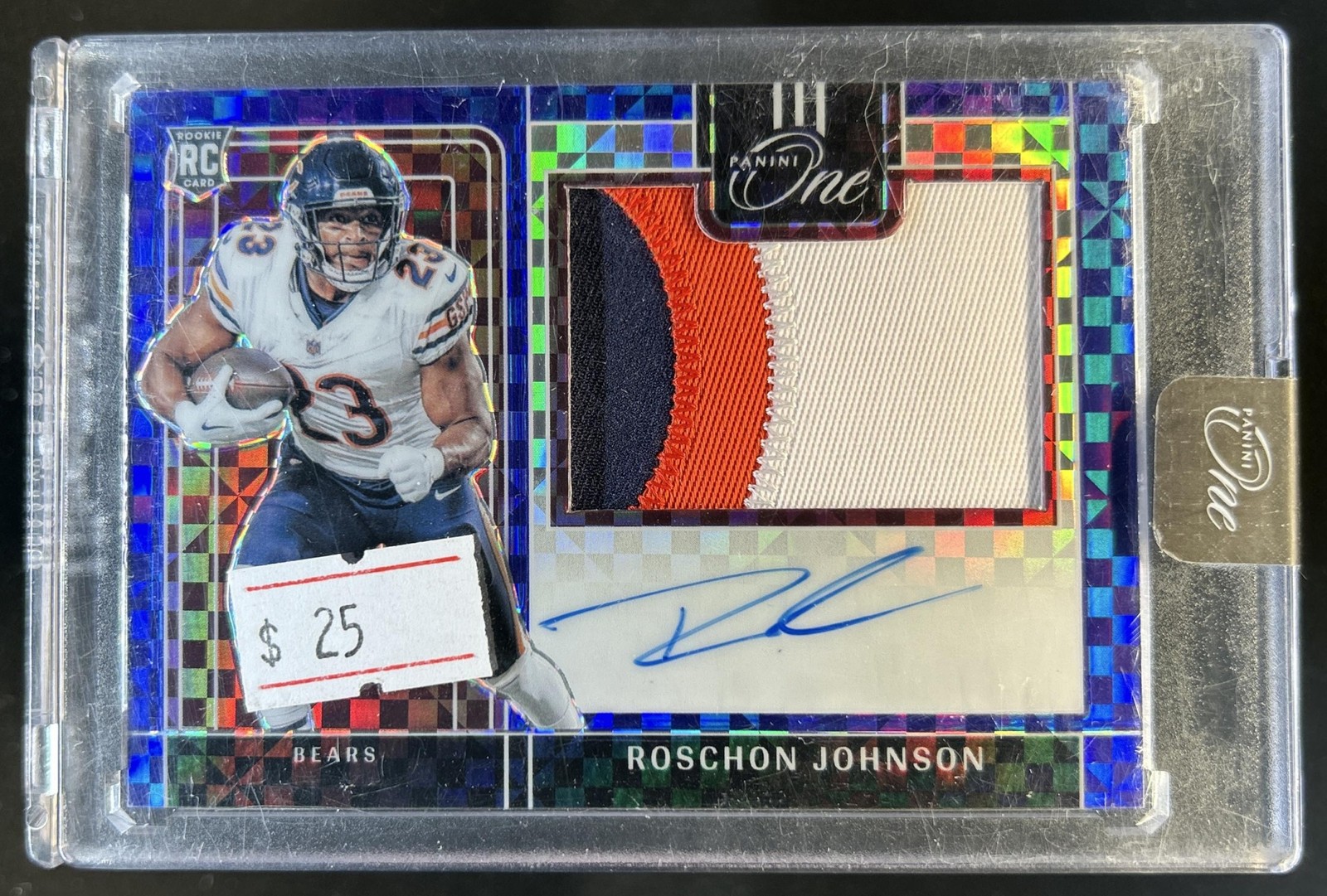 Roschon Johnson Panini One #319 Autograph Patch Precision Blue