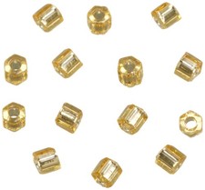 Toho Hex Cut Seed Bead 2.2mm No 22 Gold Strung Strand 1m 520 Pieces
