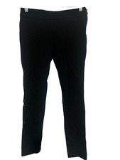 Ann Taylor Black Straight Leg Cotton Blend Trouser Pants Size 6 684 