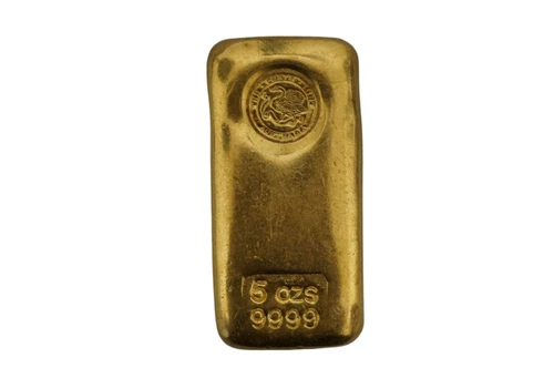 Perth Mint 5oz 9999 Fine Gold Cast Bullion Bar - Picture 1 of 4