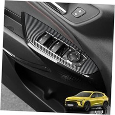 Car Window Switch Panel Cover Side Door Lock Lift Control Carbon Fiber Pattern