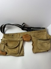 NOS Vintage Sears Craftsman Leather Cowhide Nail/Tool Apron 7 Pocket Belt 937723