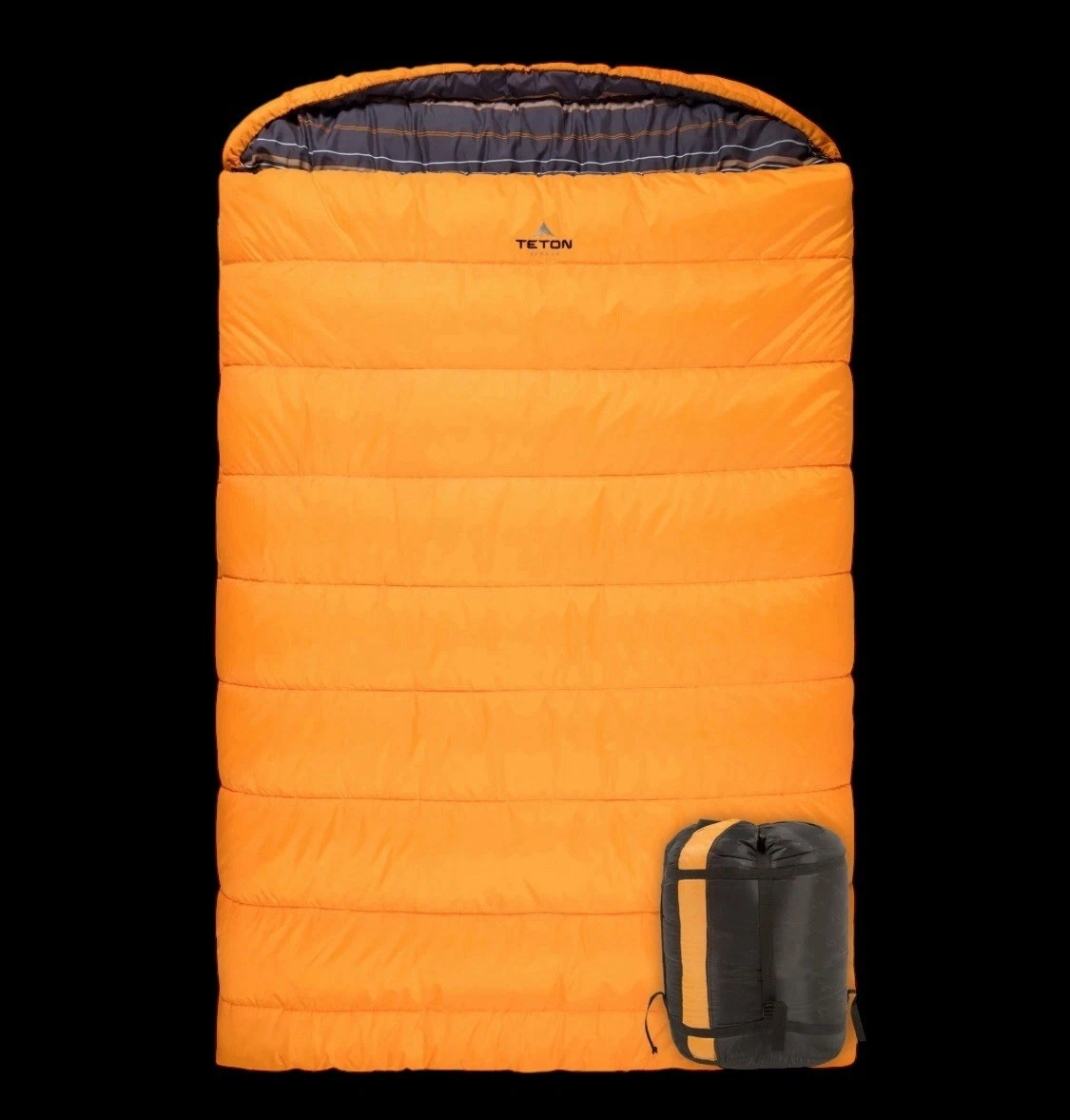 TETON Mammoth 0 Degree Warm Double Mummy Sleeping Bag Queen 0F/-18C Used 1x