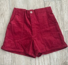 Vintage Red Corduroy Classics OP Style shorts size 26 New