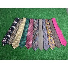 Lot of 11 Mens Silk Ties Necktie Bundle Ferrell Reed Pfizer Paisley Holiday VTG