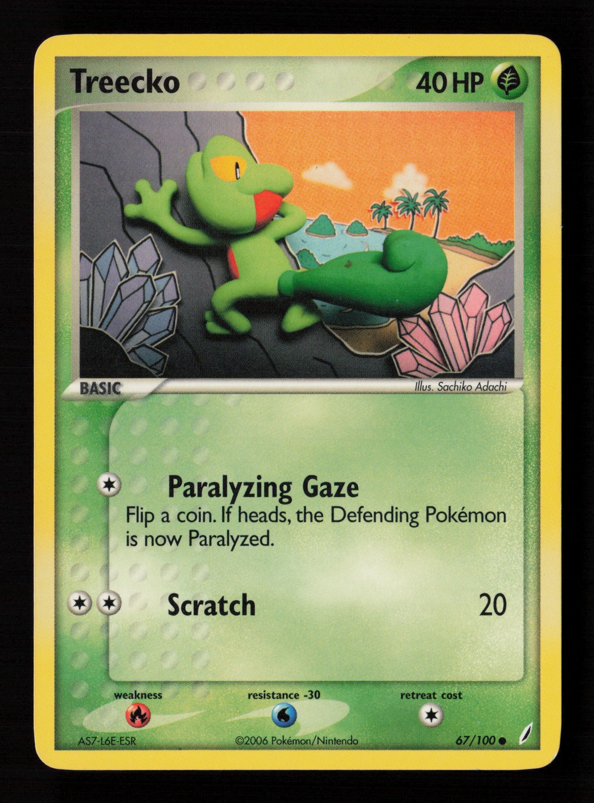 Treecko 67/100 Crystal Guardians Pokemon Card -