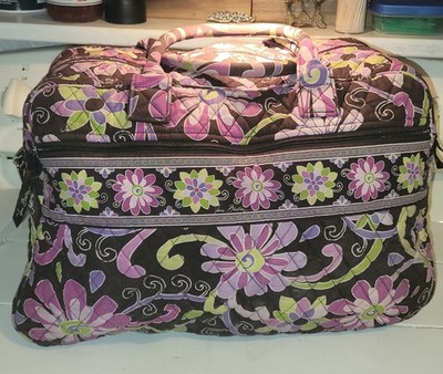 Vera Bradley Large Travel Weekender Duffel Bag Floral Purple Punch
