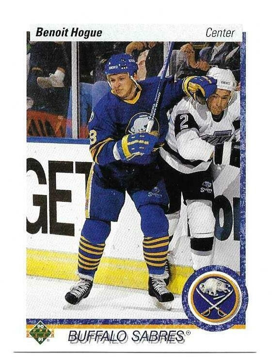 BENOIT HOGUE 1990-91 UPPER DECK CARD NEAR MINT+ CONDITION
