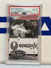 2025-26 Upper Deck UD Canvas Young Guns  Black White Ozzy Wiesblatt PSA 10 L Pop