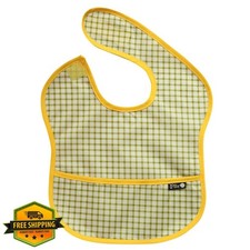 Plie Green Check Waterproof Bibs One Size 6-24 Months