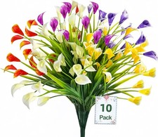 10Pcs Artificial Calla Lily Flowers Fake Plants Outdoor Home Garden Spring Decor