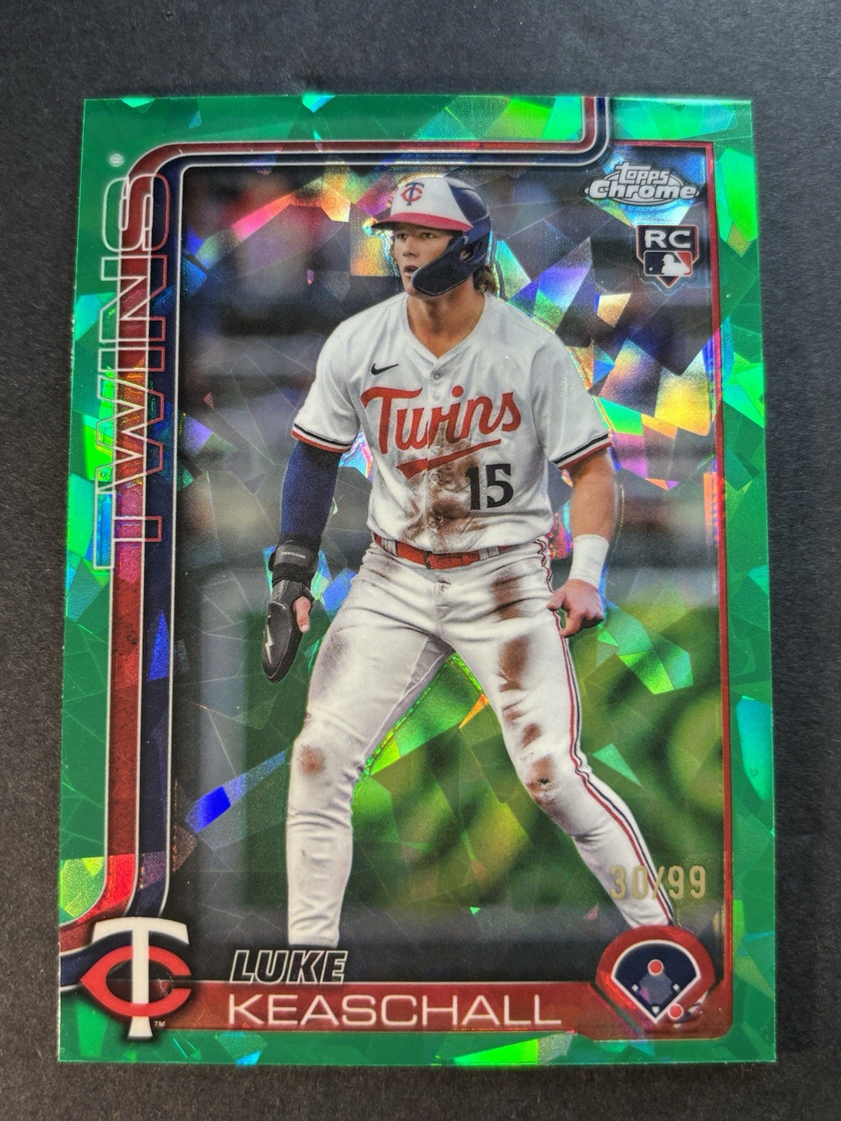 Luke Keaschall /99 Green RC 2025 Topps Chrome Update Sapphire #USC106 Twins