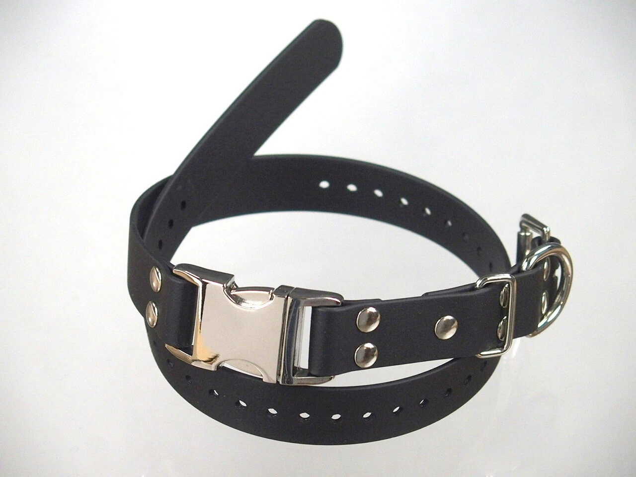 1" Biothane Dog Buckle Collar Strap with Quick Snap for Off Leash Training