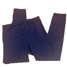 Blue High-Waisted Leggings With Pockets XL