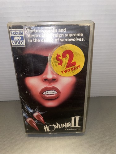 Howling 2 "It's Not Over Yet" (VHS,1991) Horror In Clear Clamshell Case