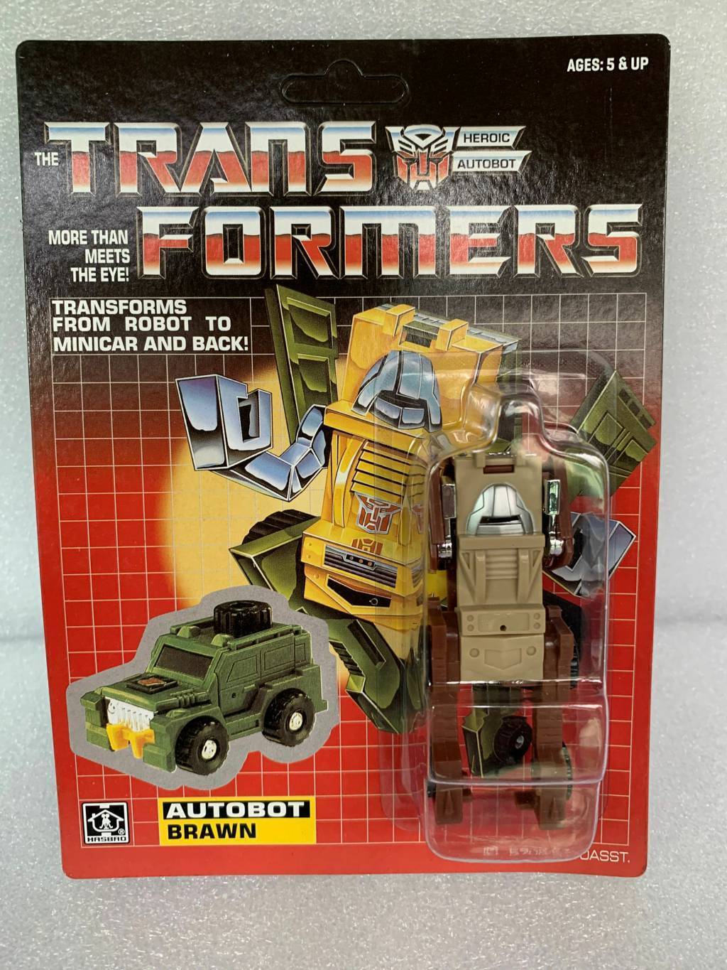 Transform G1 minibot autobot Brawn 6 color reissue mint MISB Free Shipping