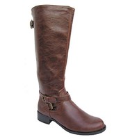Soda Bio-s Womens Buckle Decor Knee High Motorcycle Leatherette Riding, Sale Soda Bio-s Womens Buckle Decor Knee High Motorcycle Leatherette Riding, Sale
