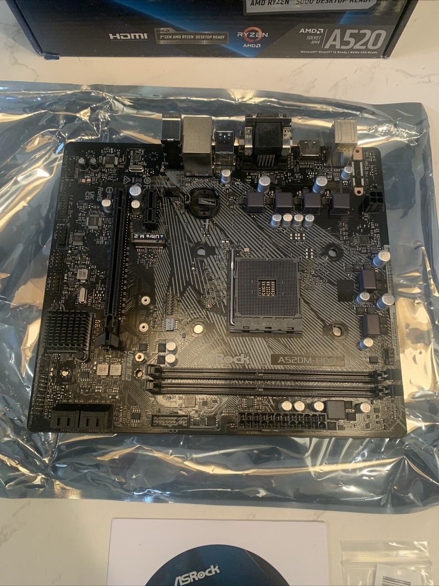 ASROCK A520M-HDV 8GB RAM MOTHERBOARD (Broken/For Parts) | eBay ASROCK A520M-HDV 8GB RAM MOTHERBOARD (Broken/For Parts) | eBay
