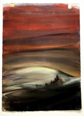 Mortimer Kohn Signed Watercolor Painting Expressionism 22x31