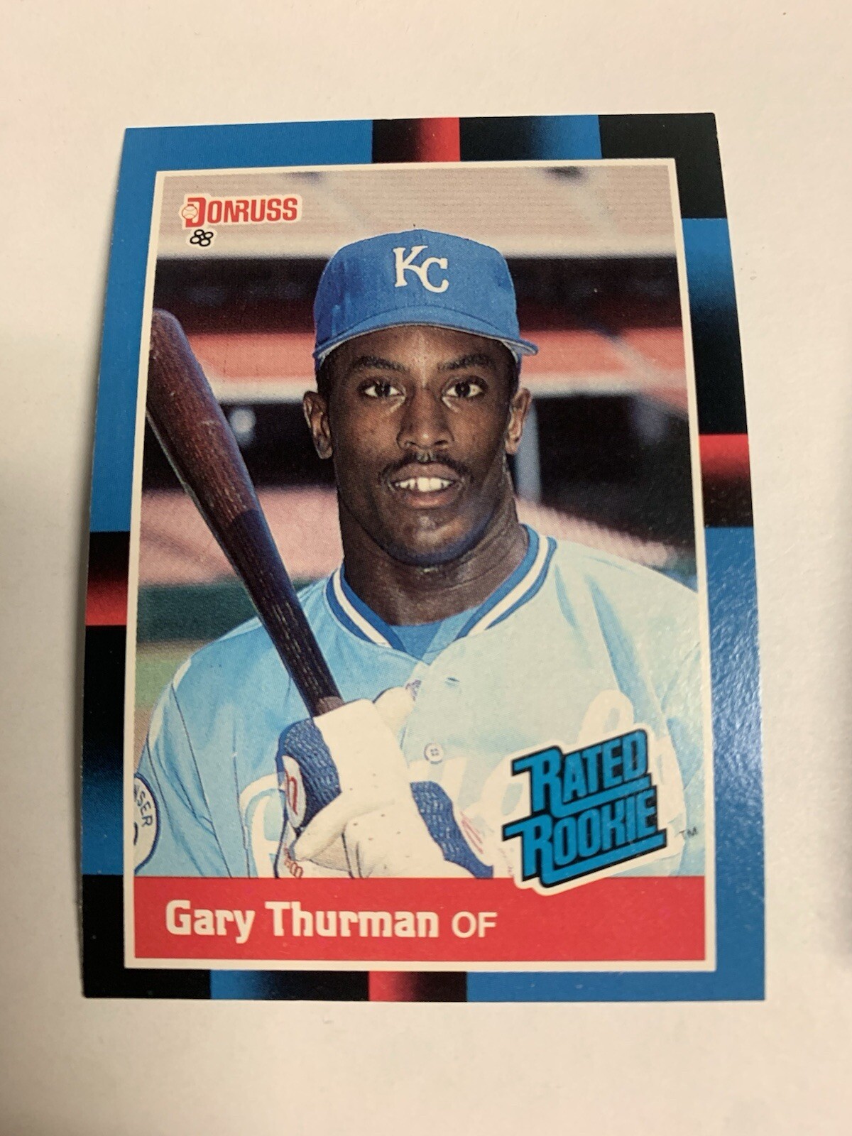 1988 Donruss Rated Rookie Gary Thurman Kansas City Royals