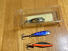 THREE (3) Jigging & Ice fishing Spoons- 1 ea. Hopkins, Weldon & Bay de Noc-Nice