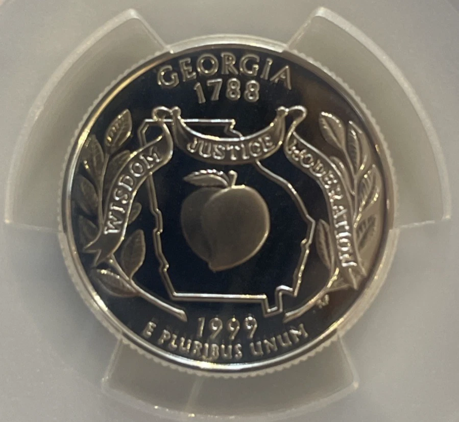 PCGS 1999-S 25C Georgia Silver State Quarter (PR68DCAM) - Image 2 of 4