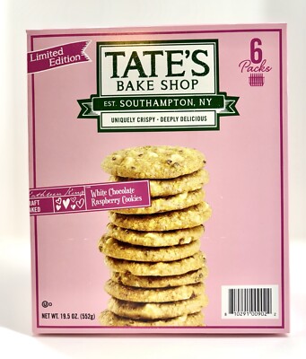 Tate s Bake Shop *Limited Edition* White Chocolate Raspberry Cookies 6 Packs Box