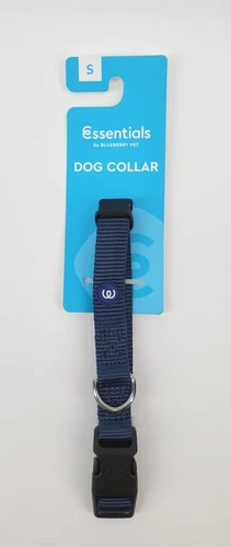 Blueberry Pet Essentials Classic Dog Collar Navy Blue Neck 12”/16" Small