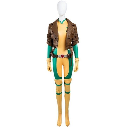 X-Men Rogue Anna Marie Tights Bodysuit Halloween Cosplay Costume Outfits Suit - Picture 4 of 12