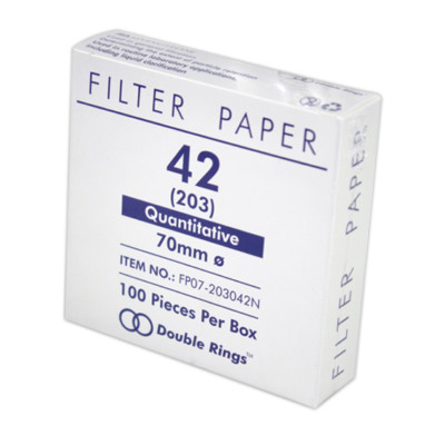 Double Ring Filter Paper Quantitative Ashless Slow Speed No. 203 (No.42 ...
